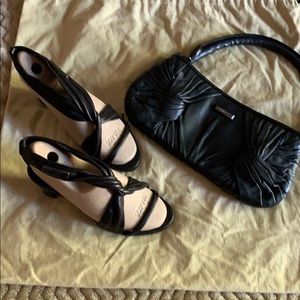 Burberry Sling Knott Small black Purse and sandals
